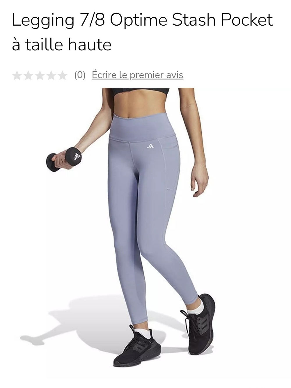 adidas Lavender High-Rise 7/8 Leggings with Stash Pocket